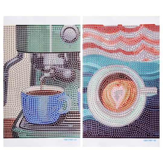 5" x 7" Gourmet Coffee Diamond Art Kit with Wooden Frames by Make Market®
